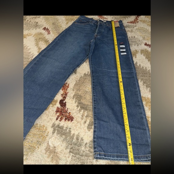 Women Levi Strauss Ribcage Straight Ankle Button Fly High Jeans Levi's Sz 26x27 - Picture 7 of 9